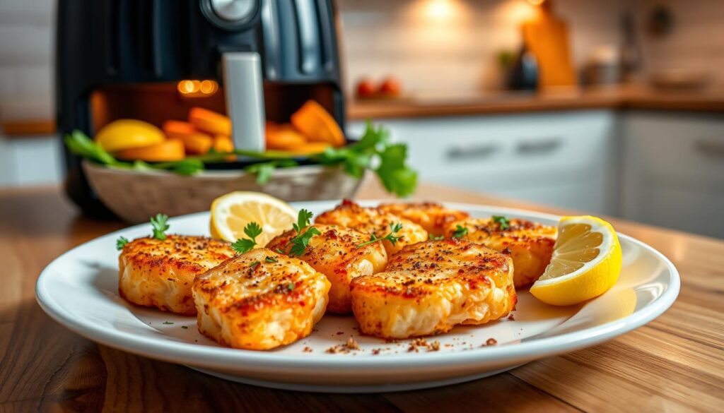 Air fryer salmon bites